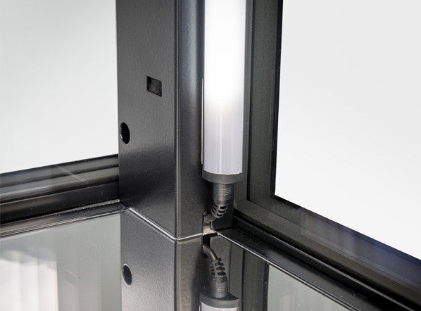 Vitrine réfrigérée 440 litres noire VRP 404B - Cool Head 700x650x1900 mm 247 W Coolhead - vue 10 - Vitrine réfrigérée 4 faces pro CHR - Cuistéo