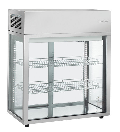 Vitrine réfrigérée à verres en libre - service 4 côtés 170 litres - Cool Head 805x438x970 mm 350 W Coolhead - Vitrine réfrigérée 4 faces professionnel CHR - matériel cuisine pro - Cuistéo