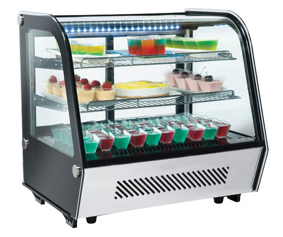 Vitrine réfrigérée de comptoir 120 litres RC 120 - Cool Head 695x570x685 mm 230 W Coolhead - Vitrine réfrigérée à poser professionnel CHR - matériel cuisine pro - Cuistéo