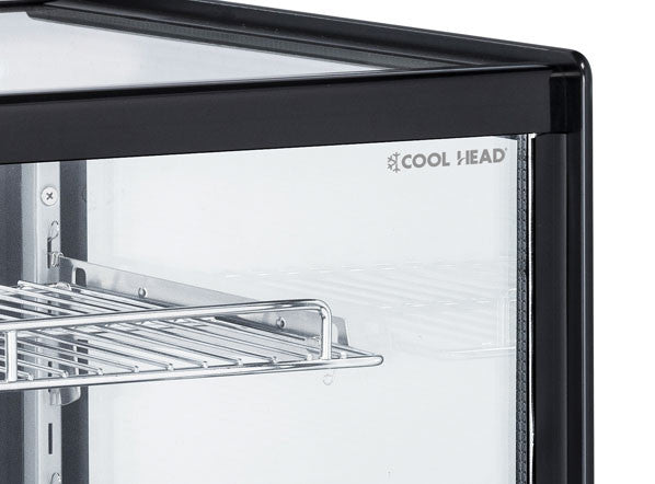 Vitrine réfrigérée de comptoir 120 litres RC 120SQ - Cool Head 700x570x685 mm 160 W Coolhead - vue 3 - Vitrine réfrigérée à poser pro CHR - Cuistéo