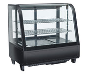 Vitrine réfrigérée de comptoir noire 100 litres RC 100B - Cool Head 682x450x675 mm 160 W Coolhead - Vitrine réfrigérée à poser professionnel CHR - matériel cuisine pro - Cuistéo