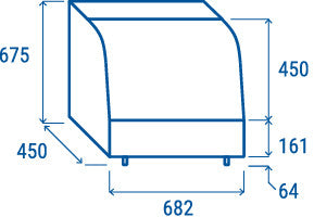 Vitrine réfrigérée de comptoir noire 100 litres RC 100B - Cool Head 682x450x675 mm 160 W Coolhead - vue 6 - Vitrine réfrigérée à poser pro CHR - Cuistéo