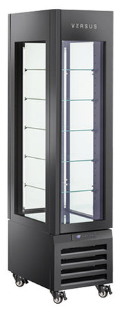 Vitrine réfrigérée panoramique 260 l VRP 304B - Cool Head 450x650x1900 mm 236 W Coolhead - Vitrine réfrigérée 4 faces professionnel CHR - matériel cuisine pro - Cuistéo