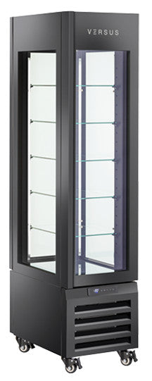 Vitrine réfrigérée panoramique 260 l VRP 304B - Cool Head 450x650x1900 mm 236 W Coolhead - Vitrine réfrigérée 4 faces professionnel CHR - matériel cuisine pro - Cuistéo