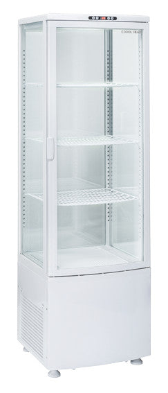 Vitrine réfrigérée - 235 litres blanche - Cool Head 515x485x1690 mm 380 W Coolhead - Vitrine réfrigérée 4 faces professionnel CHR - matériel cuisine pro - Cuistéo