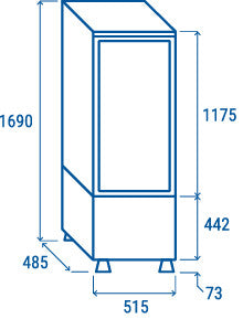 Vitrine réfrigérée - 235 litres blanche - Cool Head 515x485x1690 mm 380 W Coolhead - vue 5 - Vitrine réfrigérée 4 faces pro CHR - Cuistéo