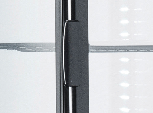 Vitrine réfrigérée - 58 L - 3 étages - Cadre noir - LED - Thermostat numérique - 2 étagères réglables - Cool Head 180 W Coolhead - vue 2 - Vitrine réfrigérée à poser pro CHR - Cuistéo