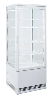 Vitrine réfrigérée 98 litres blanche - Cool Head 428x386x1110 mm 180 W Coolhead - Vitrine réfrigérée à poser professionnel CHR - matériel cuisine pro - Cuistéo