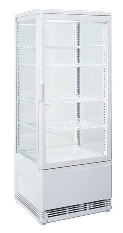 Vitrine réfrigérée 98 litres blanche - Cool Head 428x386x1110 mm 180 W Coolhead - Vitrine réfrigérée à poser professionnel CHR - matériel cuisine pro - Cuistéo
