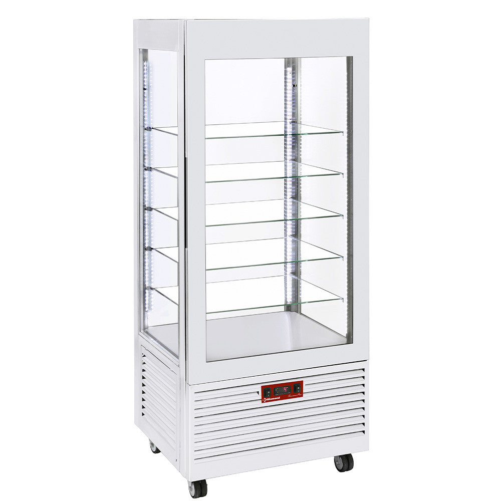 Vitrine ventilée 4 faces négative 5 étages 480 lt - Diamond