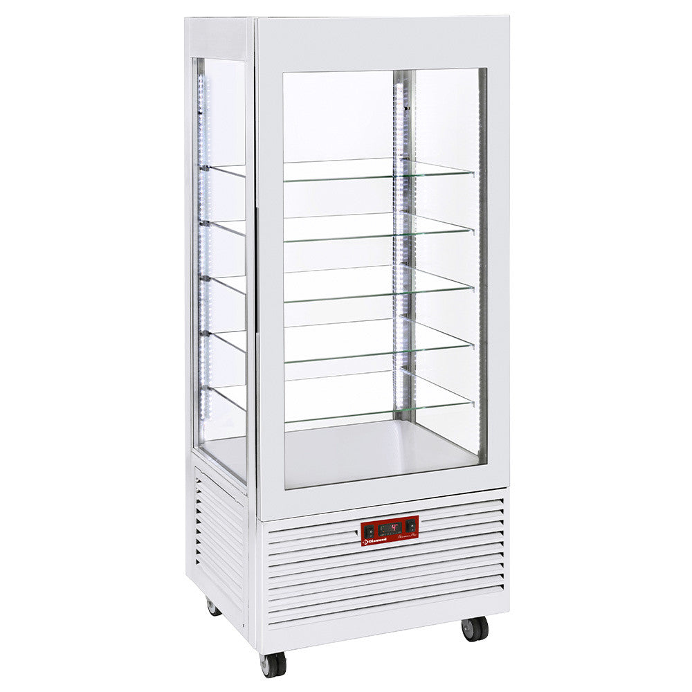Vitrine 4 faces positive ventilée 5 niv - 480 lt - Diamond