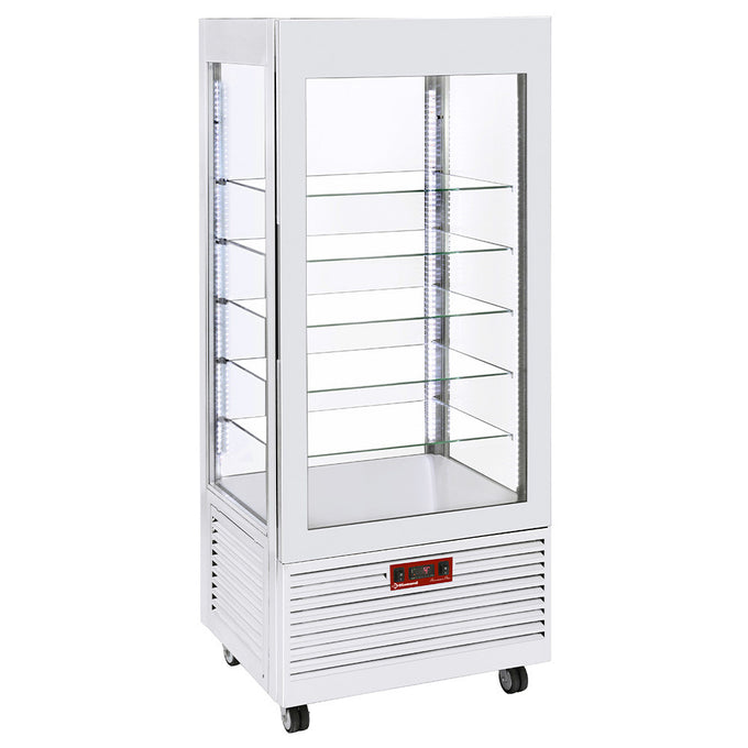 Vitrine 4 faces positive ventilée 5 niv - 480 lt - Diamond