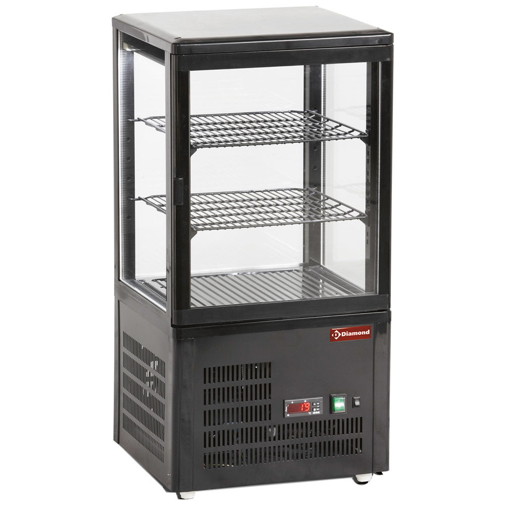 Vitrine de table ventilée 4 faces vitrées 3 niv. - Diamond