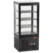 Vitrine de table ventilée 4 faces vitrées 4 niv. - Diamond