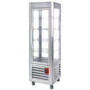 Vitrine panoramique 5 grilles 360L inox - Diamond