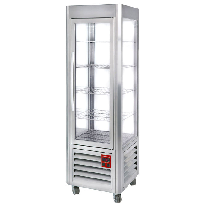Vitrine panoramique 5 grilles 360L inox - Diamond