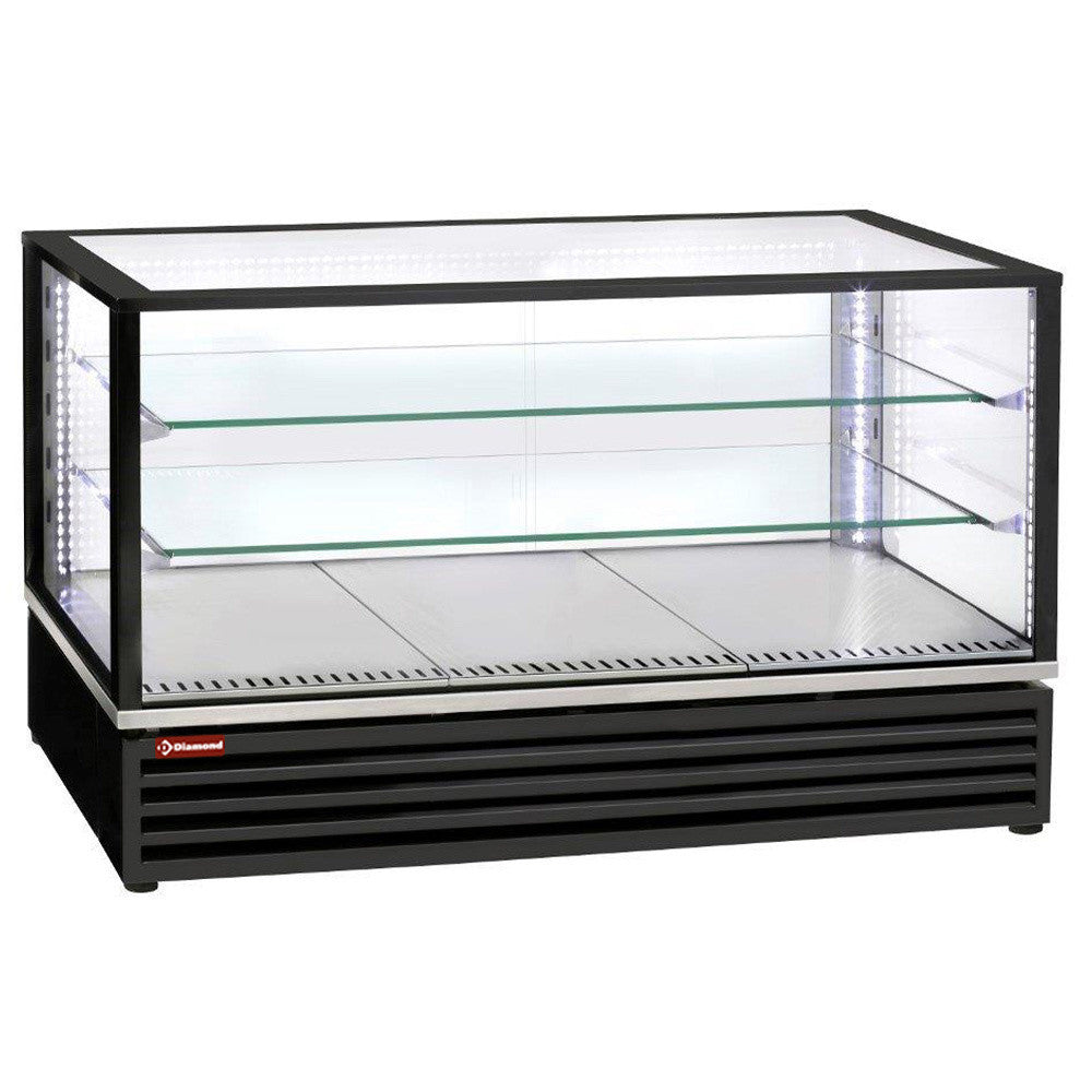 Vitrine réfrigérée ventilée 3 niveaux - noire - Diamond