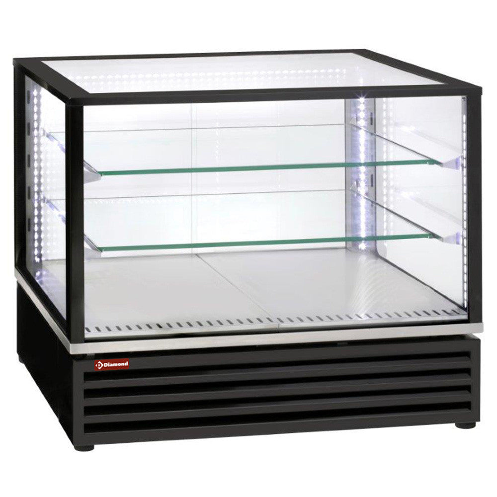 Vitrine réfrigérée ventilée 3 niveaux noire - Diamond