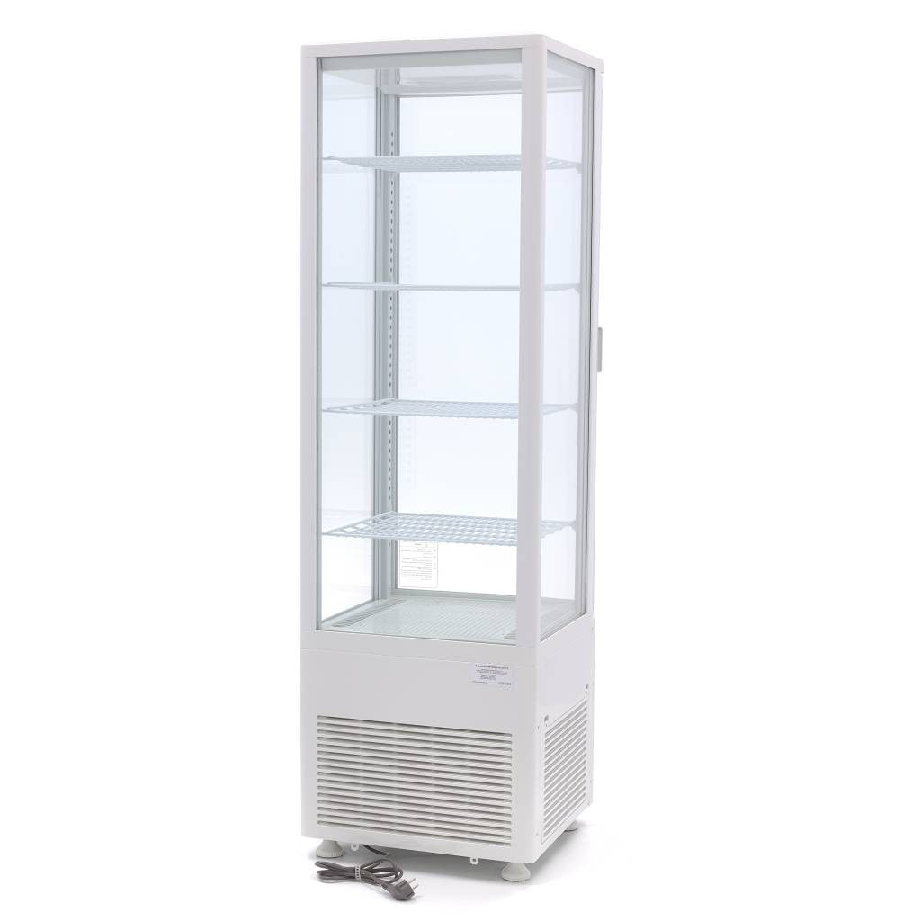 Réfrigérateur vitré - 235L - 52cm - Blanc 250 W Maxima - vue 3 - Vitrine réfrigérée 4 faces pro CHR - Cuistéo