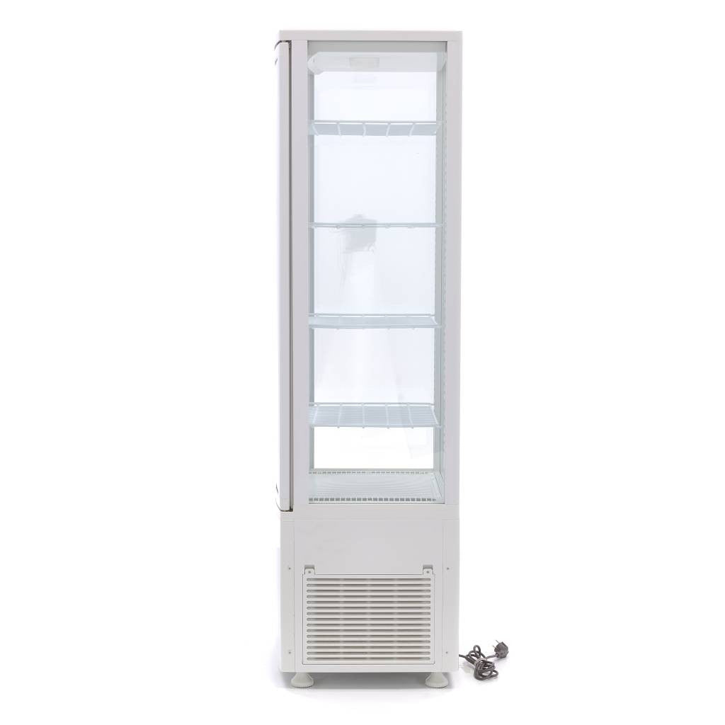Réfrigérateur vitré - 235L - 52cm - Blanc 250 W Maxima - vue 5 - Vitrine réfrigérée 4 faces pro CHR - Cuistéo