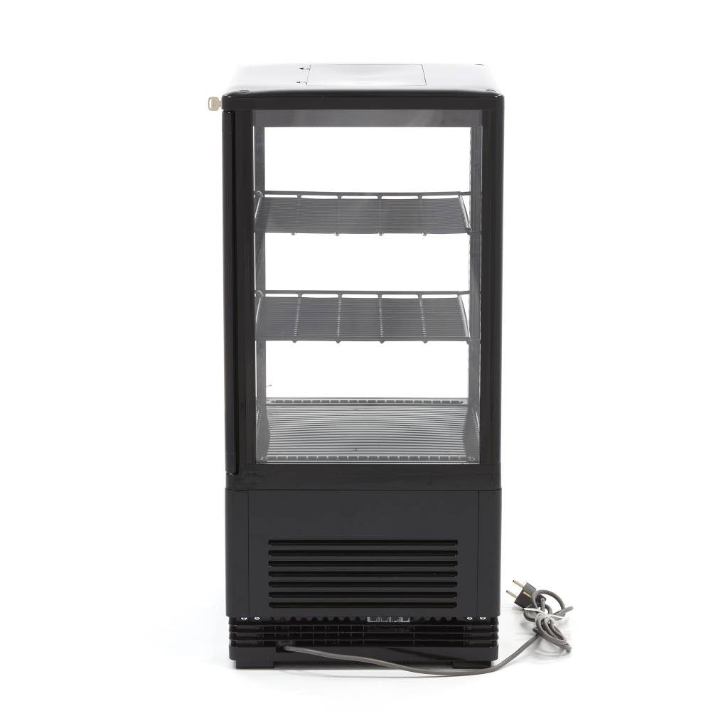 Réfrigérateur vitré - 58L - 43cm - Noir 180 W Maxima - vue 5 - Vitrine réfrigérée 4 faces pro CHR - Cuistéo