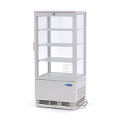 Réfrigérateur vitré - 78L - 43cm - Blanc 180 W Maxima - Vitrine réfrigérée 4 faces professionnel CHR - matériel cuisine pro - Cuistéo