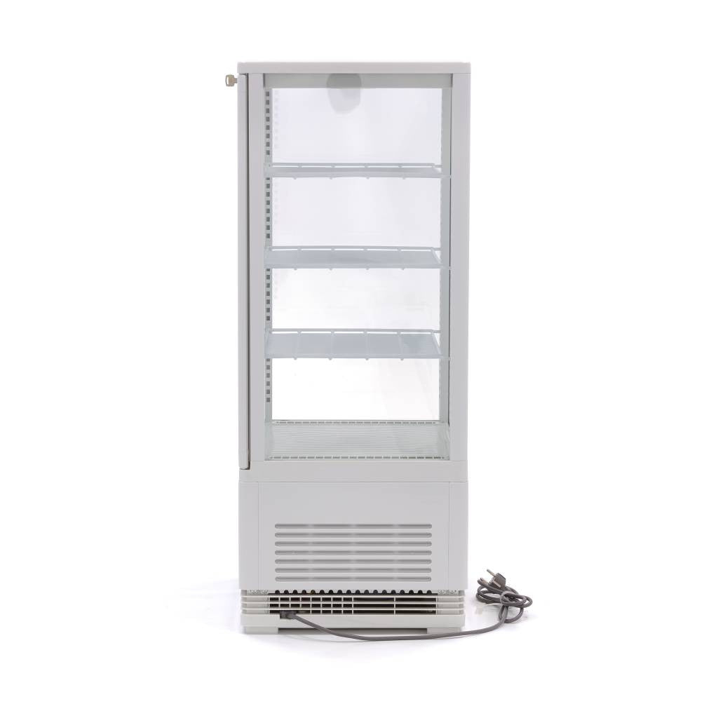 Réfrigérateur vitré - 78L - 43cm - Blanc 180 W Maxima - vue 5 - Vitrine réfrigérée 4 faces pro CHR - Cuistéo