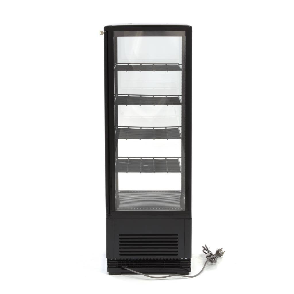 Réfrigérateur vitré - 98L - 43cm - Noir 180 W Maxima - vue 5 - Vitrine réfrigérée 4 faces pro CHR - Cuistéo