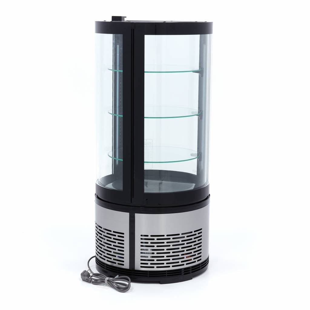 Réfrigérateur Vitrine - 100L - 48cm - Rond 180 W Maxima - vue 4 - Vitrine réfrigérée 4 faces pro CHR - Cuistéo