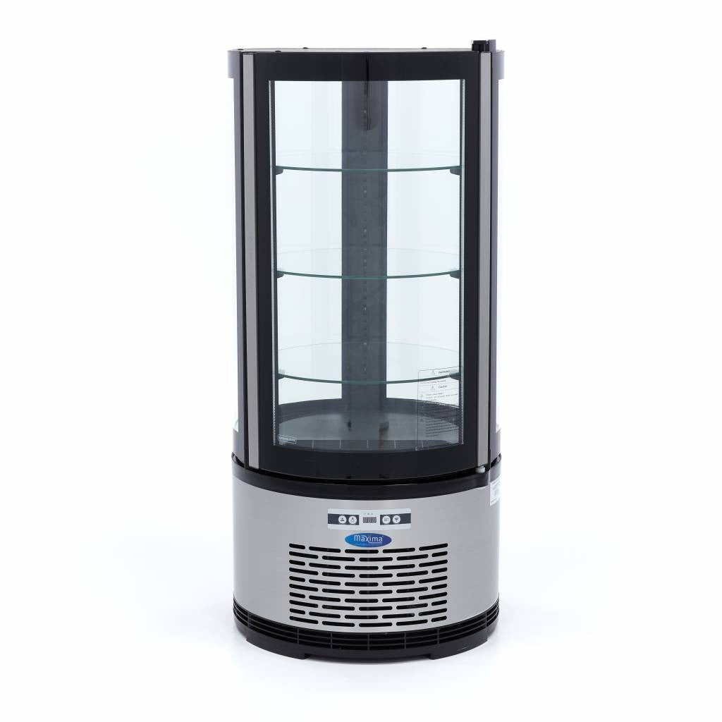 Réfrigérateur Vitrine - 100L - 48cm - Rond 180 W Maxima - vue 6 - Vitrine réfrigérée 4 faces pro CHR - Cuistéo