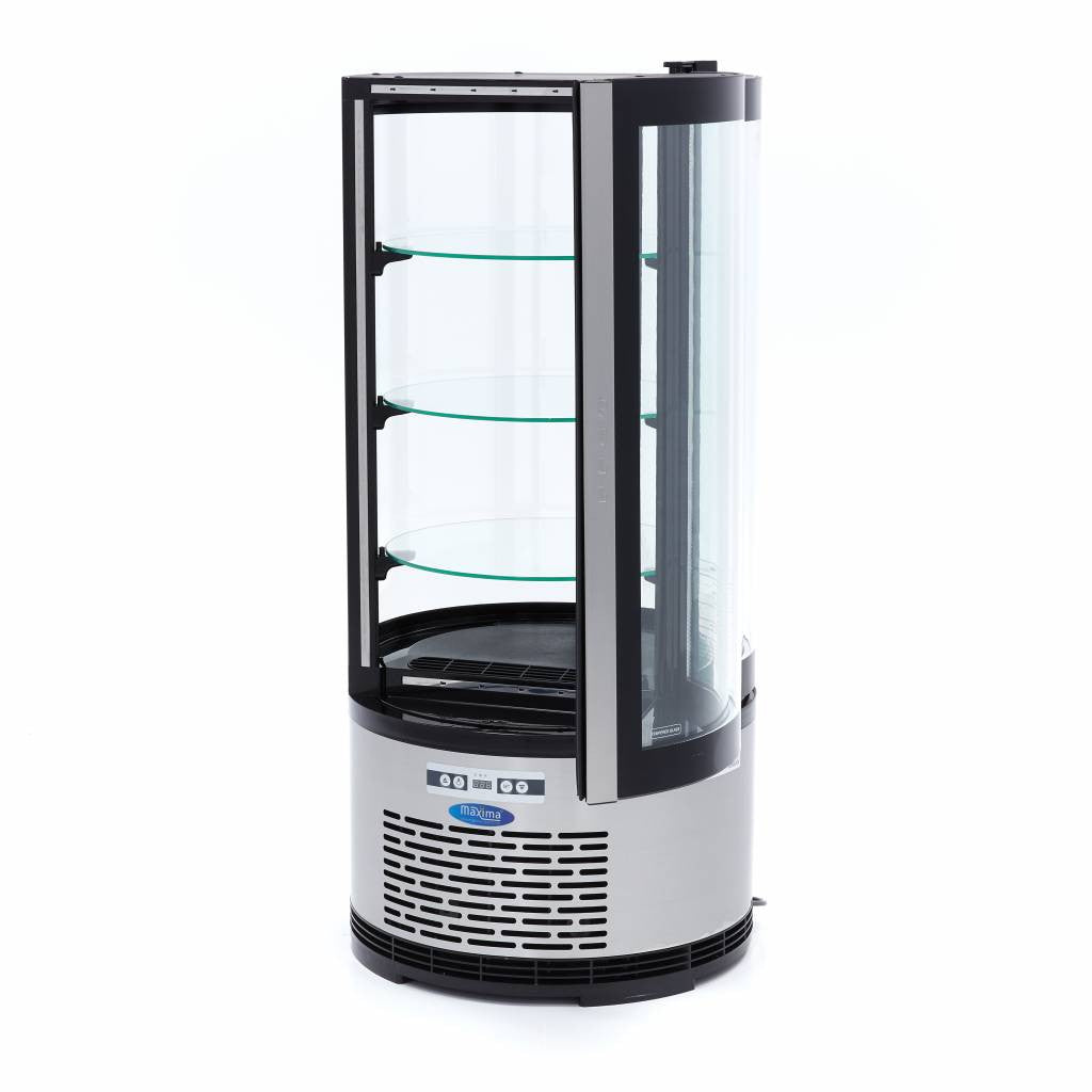 Réfrigérateur Vitrine - 100L - 48cm - Rond 180 W Maxima - vue 7 - Vitrine réfrigérée 4 faces pro CHR - Cuistéo