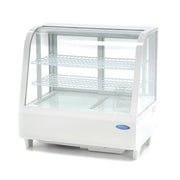 Réfrigérateur Vitrine - 100L - 68cm - Blanc 160 W Maxima - Vitrine réfrigérée 4 faces professionnel CHR - matériel cuisine pro - Cuistéo