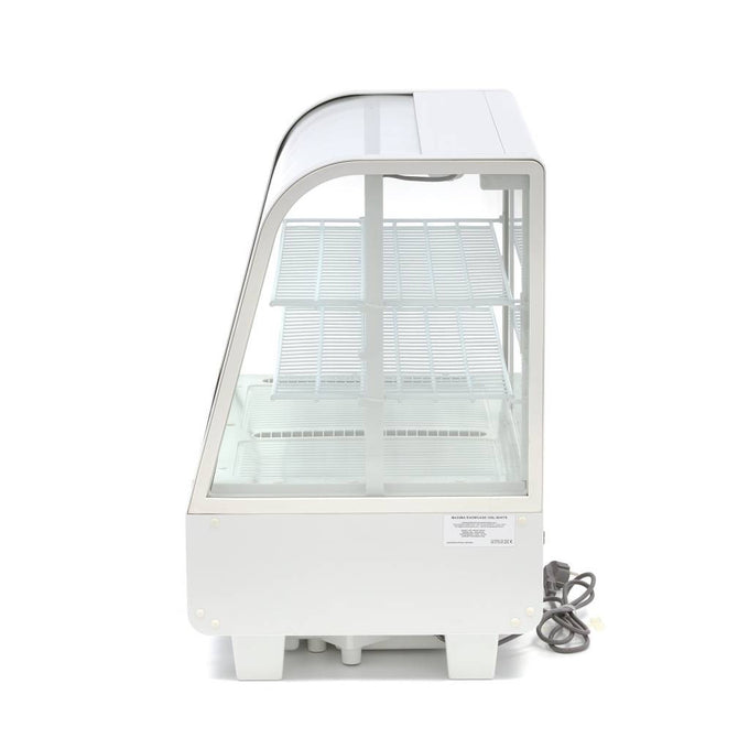 Réfrigérateur Vitrine - 100L - 68cm - Blanc 160 W Maxima - vue 4 - Vitrine réfrigérée 4 faces pro CHR - Cuistéo