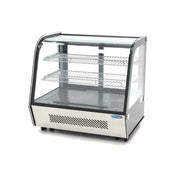 Réfrigérateur vitrine - 120L - 70cm - Portes coulissantes arrière 160 W Maxima - Vitrine réfrigérée 4 faces professionnel CHR - matériel cuisine pro - Cuistéo