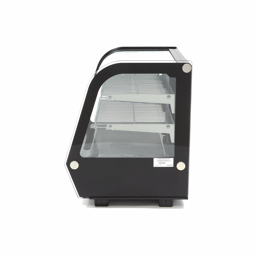 Réfrigérateur vitrine - 120L - 70cm - Portes coulissantes arrière 160 W Maxima - vue 4 - Vitrine réfrigérée 4 faces pro CHR - Cuistéo
