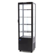 Réfrigérateur Vitrine - 235L - 52cm - Noir 250 W Maxima - Vitrine réfrigérée 4 faces professionnel CHR - matériel cuisine pro - Cuistéo