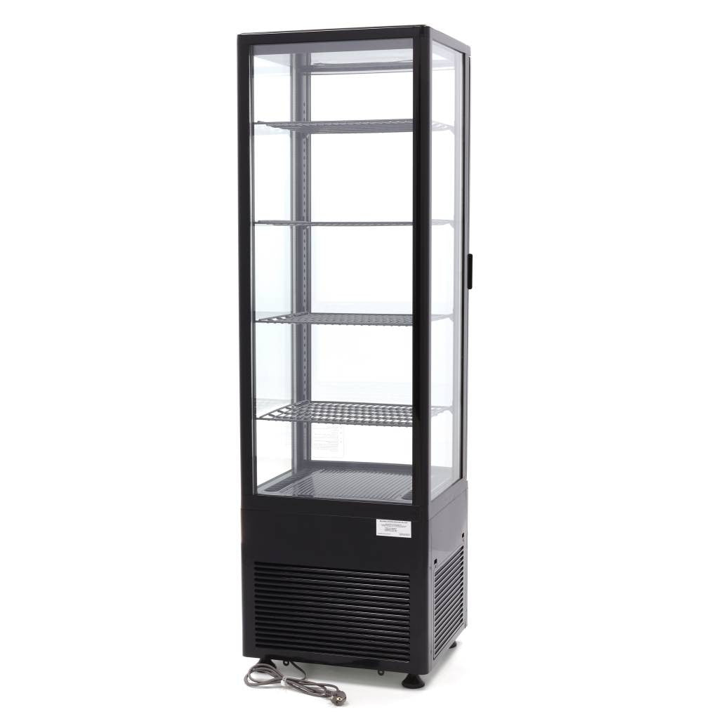 Réfrigérateur Vitrine - 235L - 52cm - Noir 250 W Maxima - vue 3 - Vitrine réfrigérée 4 faces pro CHR - Cuistéo