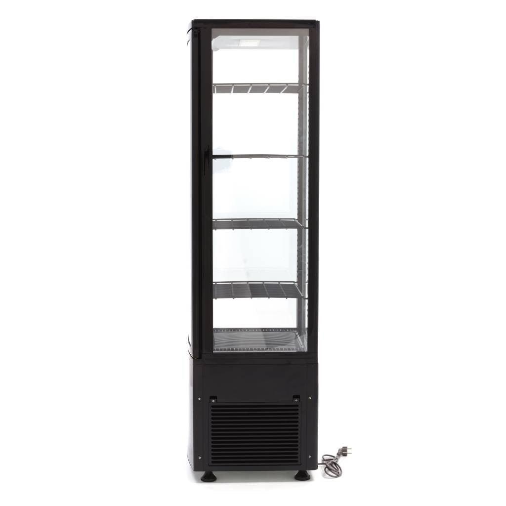 Réfrigérateur Vitrine - 235L - 52cm - Noir 250 W Maxima - vue 5 - Vitrine réfrigérée 4 faces pro CHR - Cuistéo