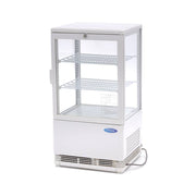 Réfrigérateur vitrine - 58L - 43cm - Blanc 180 W Maxima - Vitrine réfrigérée 4 faces professionnel CHR - matériel cuisine pro - Cuistéo