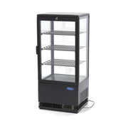 Réfrigérateur vitrine - 78L - 43cm - Noir 180 W Maxima - Vitrine réfrigérée 4 faces professionnel CHR - matériel cuisine pro - Cuistéo