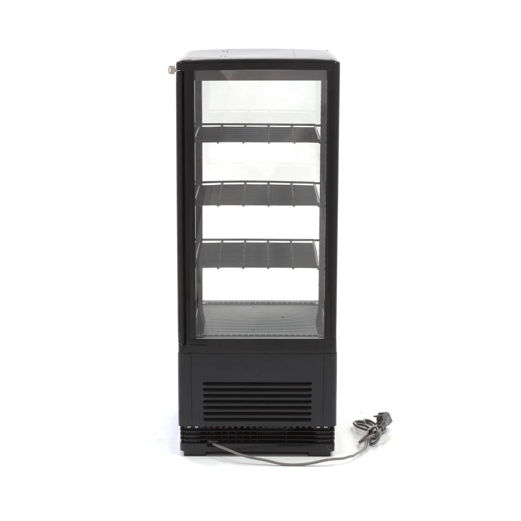 Réfrigérateur vitrine - 78L - 43cm - Noir 180 W Maxima - vue 5 - Vitrine réfrigérée 4 faces pro CHR - Cuistéo