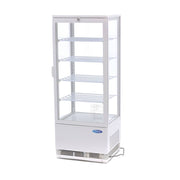 Réfrigérateur Vitrine - 98L - 43cm - Blanc 180 W Maxima - Vitrine réfrigérée 4 faces professionnel CHR - matériel cuisine pro - Cuistéo