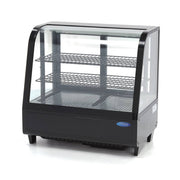 Vitrine réfrigérée - 100L - 68cm - Noir - Porte Coulissante arrière 160 W Maxima - Vitrine réfrigérée à poser professionnel CHR - matériel cuisine pro - Cuistéo