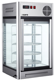 Vitrine à gâteaux - 108L - Température +2/+10°C - 4 grilles rotatives - Éclairage LED Saro - Vitrine réfrigérée 4 faces professionnel CHR - matériel cuisine pro - Cuistéo