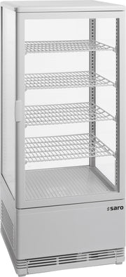 Vitrine réfrigérée - 98L - Température 0/+12°C - Double vitrage - Éclairage LED Saro - Vitrine réfrigérée 4 faces professionnel CHR - matériel cuisine pro - Cuistéo