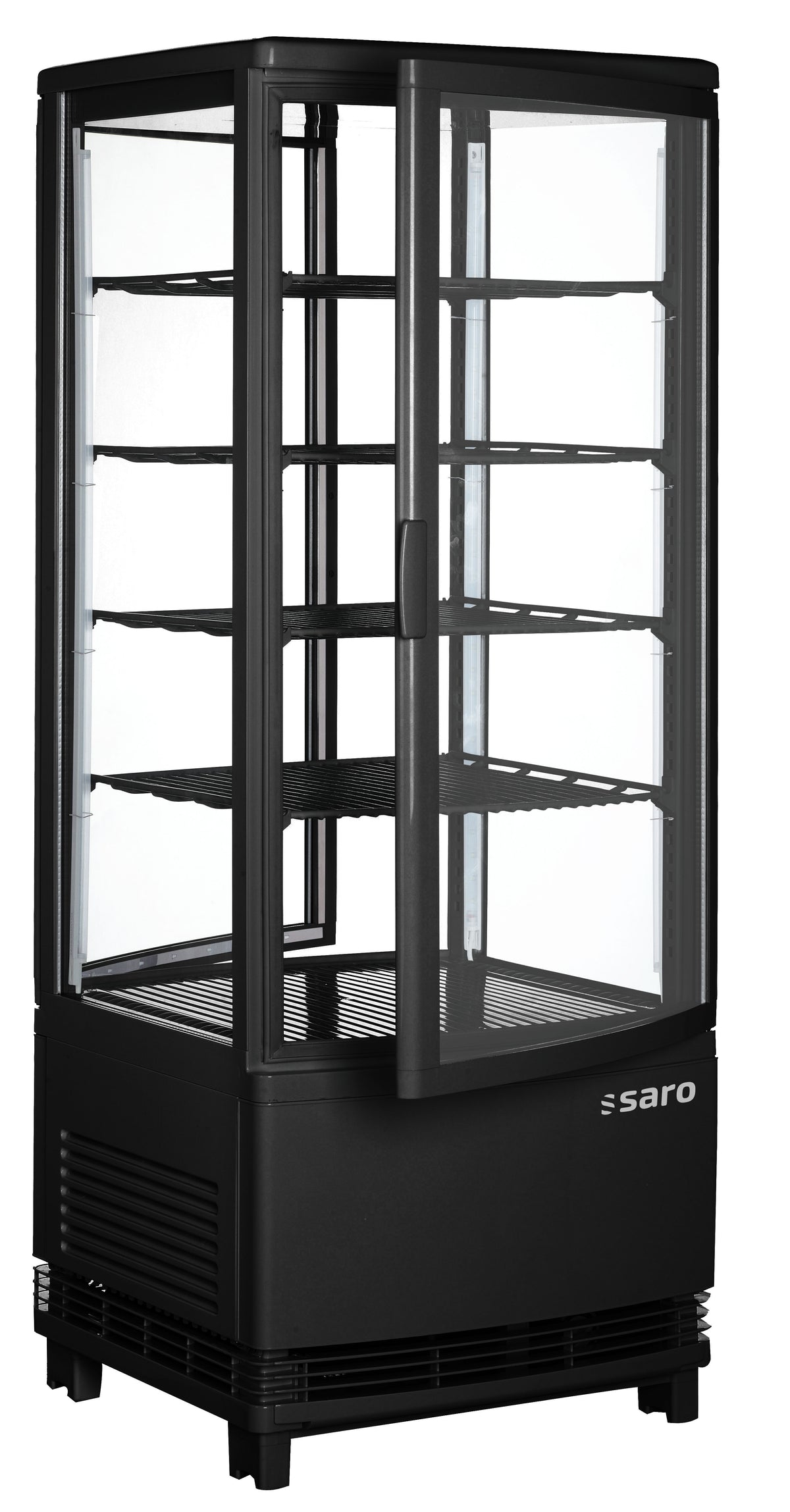 Vitrine réfrigérée - 98L - Température 0/+12°C - Portes courbées - Éclairage LED Saro - Vitrine réfrigérée 4 faces professionnel CHR - matériel cuisine pro - Cuistéo