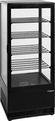 Vitrine réfrigérée - 98L - Température 0/+12°C - Double vitrage - Éclairage LED Saro - Vitrine réfrigérée 4 faces professionnel CHR - matériel cuisine pro - Cuistéo