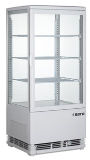 Vitrine réfrigérée - 78L - Température 0/+12°C - Double vitrage - Éclairage LED Saro - Vitrine réfrigérée 4 faces professionnel CHR - matériel cuisine pro - Cuistéo