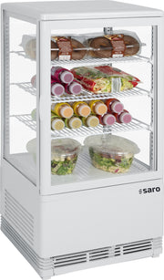 Vitrine réfrigérée - 68L - Température 0/+12°C - Double vitrage - Éclairage LED Saro - Vitrine réfrigérée 4 faces professionnel CHR - matériel cuisine pro - Cuistéo