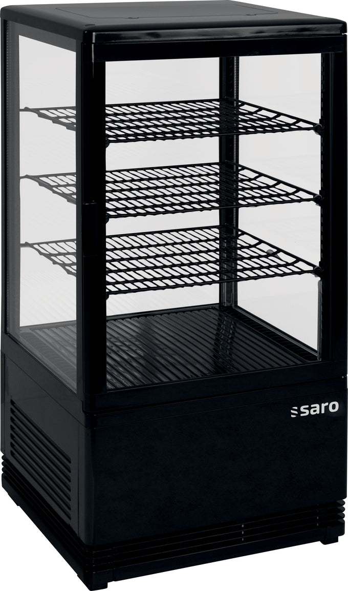 Vitrine réfrigérée - 68L - Température 0/+12°C - Double vitrage - Éclairage LED Saro - Vitrine réfrigérée 4 faces professionnel CHR - matériel cuisine pro - Cuistéo